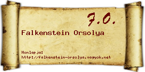 Falkenstein Orsolya névjegykártya